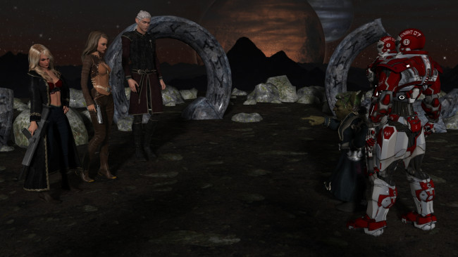 Обои картинки фото 3д графика, фантазия , fantasy, фон, взгляд, девушки