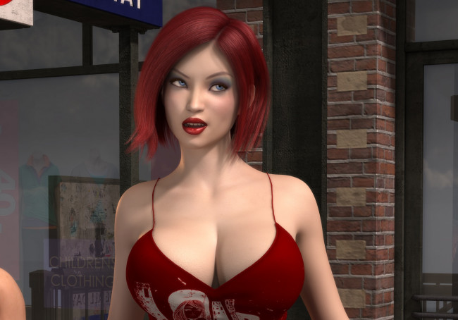 Обои картинки фото 3д графика, люди , people, фон, взгляд, девушка