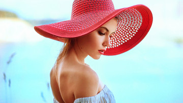 Картинка девушки -unsort+ лица +портреты шляпа женщина портрет