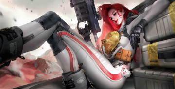 Картинка видео+игры league+of+legends девушка оружие ящики miss fortune