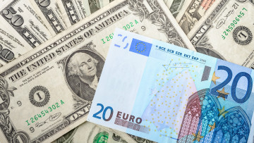 Картинка разное золото +купюры +монеты доллары евро