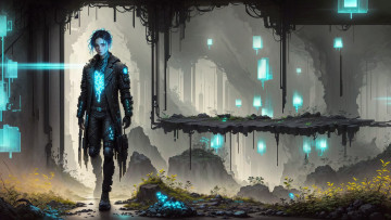 Картинка фэнтези роботы +киборги +механизмы нейросети графика нейроарт ai art нейронные сети рисунки нейро искусство