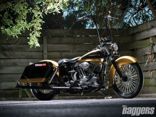 Картинка 1966 harley davidson shovelhead fl мотоциклы