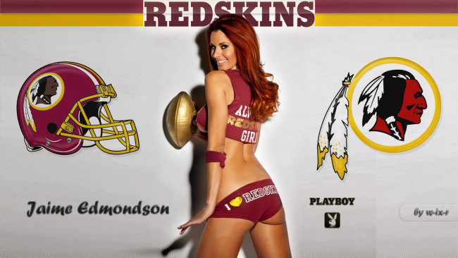 Обои картинки фото Jaime Edmondson, девушки, washington, redskins
