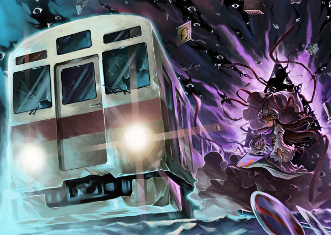 Обои картинки фото аниме, touhou, yukari, yakumo