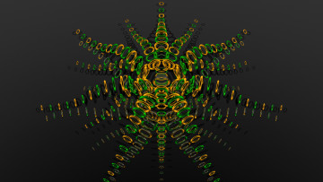 Картинка 3д графика fractal фракталы фон кольца