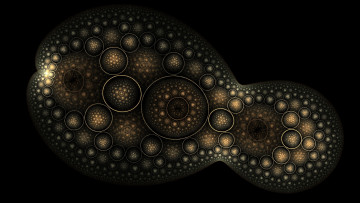 Картинка 3д графика fractal фракталы круги фон