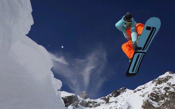 Картинка спорт сноуборд снег спуск