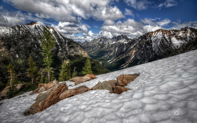 Обои картинки фото природа, горы, снег