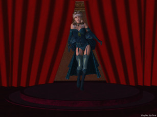 Картинка 3д графика people люди шторы девушка