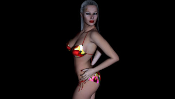 Картинка 3д графика people люди девушка взгляд