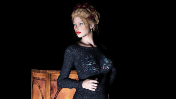 Картинка 3д графика people люди девушка взгляд