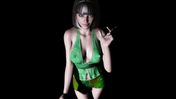 Картинка 3д графика people люди девушка взгляд