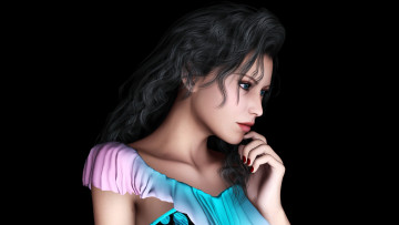 Картинка 3д графика portraits портрет девушка взгляд