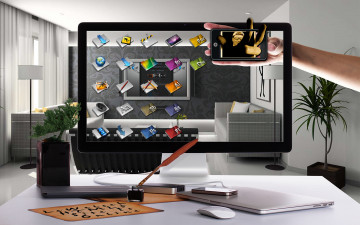 Картинка 3д графика другое монитор