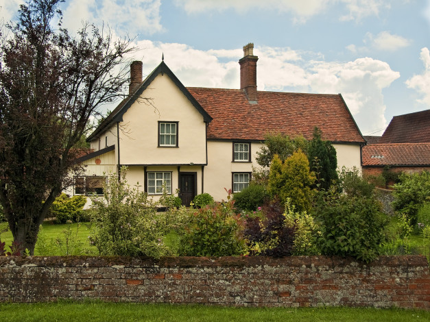 Обои картинки фото города, здания, дома, дом, деревья, сад