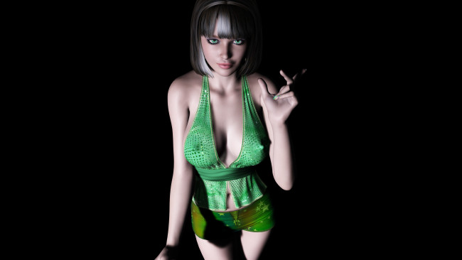 Обои картинки фото 3д, графика, people, люди, девушка, взгляд