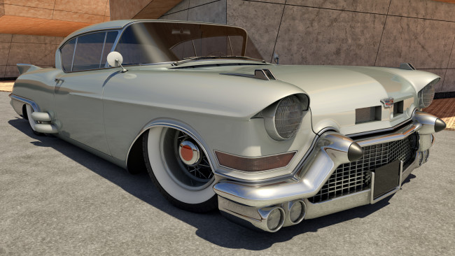 Обои картинки фото автомобили, 3д, cadillac, 1957