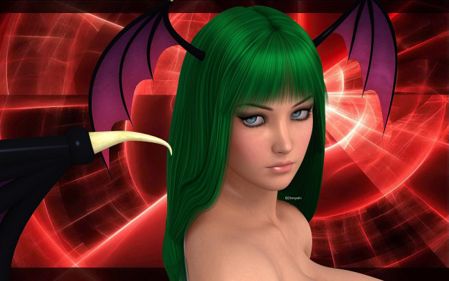 Обои картинки фото 3д, графика, portraits, портрет, взгляд, девушка