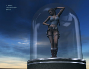 Картинка 3д+графика люди+ people колба фон взгляд девушка