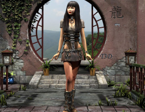 Картинка 3д+графика люди+ people фон девушка взгляд