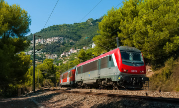 Картинка техника поезда состав дорога рельсы локомотив железная