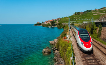 Картинка техника поезда рельсы дорога железная состав локомотив