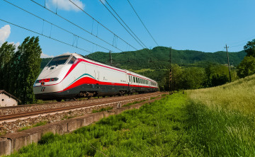 Картинка техника поезда состав локомотив рельсы дорога железная