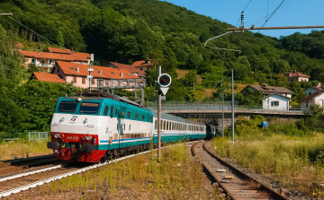 Картинка техника поезда локомотив состав рельсы дорога железная