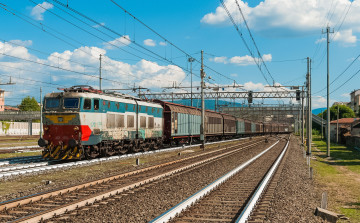 Картинка техника поезда состав локомотив рельсы дорога железная