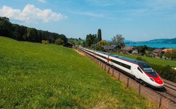 Картинка техника поезда локомотив рельсы дорога состав железная