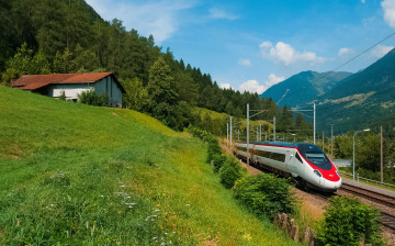 Картинка техника поезда состав локомотив рельсы железная дорога