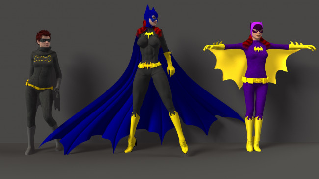 Обои картинки фото 3д графика, фантазия , fantasy, супермены, фон, взгляд, девушки