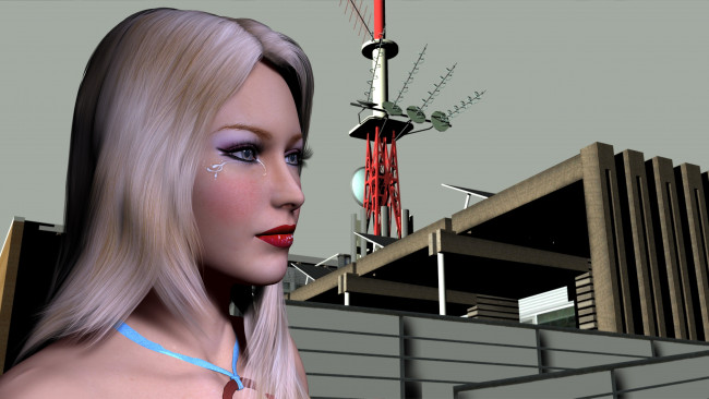 Обои картинки фото 3д графика, портрет , portraits, фон, взгляд, девушка