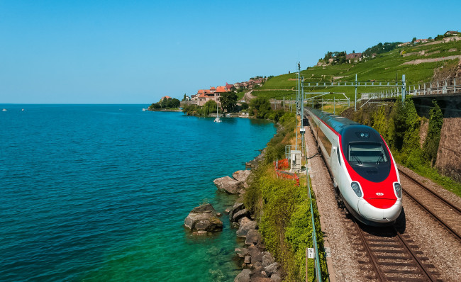 Обои картинки фото техника, поезда, рельсы, дорога, железная, состав, локомотив