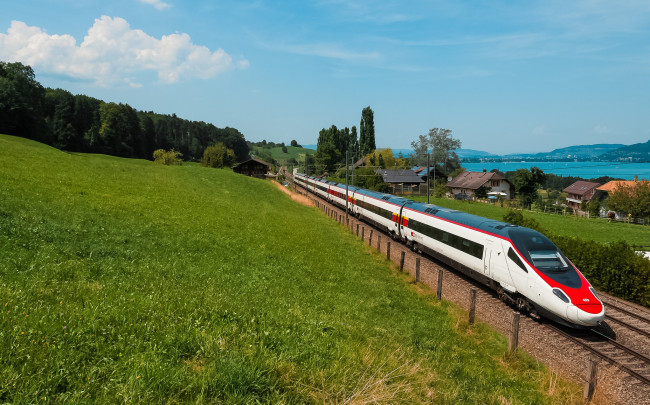 Обои картинки фото техника, поезда, локомотив, рельсы, дорога, состав, железная