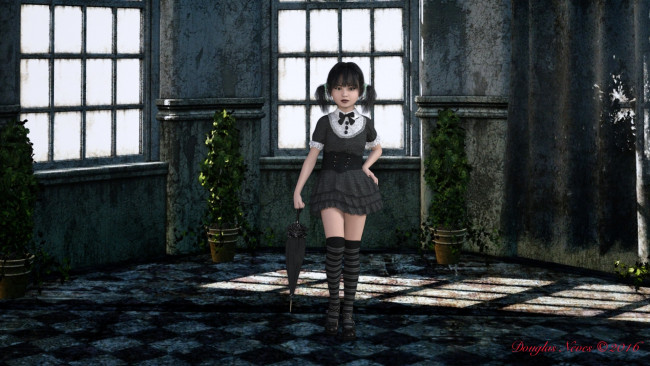 Обои картинки фото 3д графика, люди , people, девушка, взгляд, фон