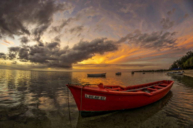 Обои картинки фото корабли, лодки,  шлюпки, рассвет