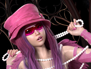 Картинка 3д+графика портрет+ portraits фон взгляд девушка