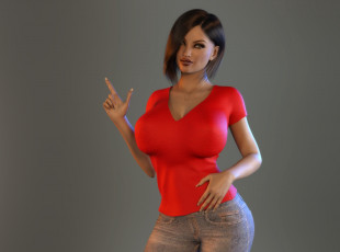 Картинка 3д+графика люди+ people взгляд девушка фон