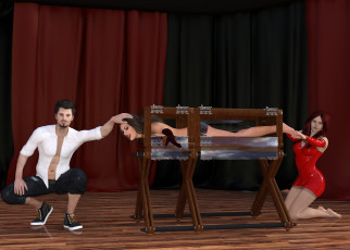 Картинка 3д+графика люди+ people взгляд девушки фон