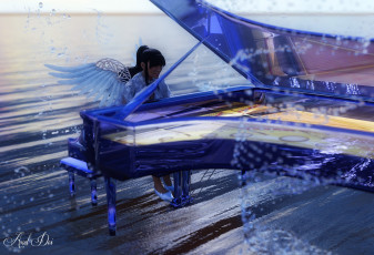 Картинка 3д+графика ангел+ angel ангел фон взгляд девушка