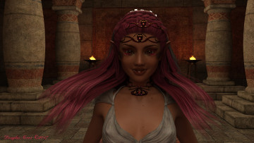 Картинка 3д+графика эльфы+ elves эльфийка взгляд фон