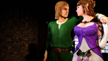 Картинка 3д+графика эльфы+ elves фон взгляд девушки