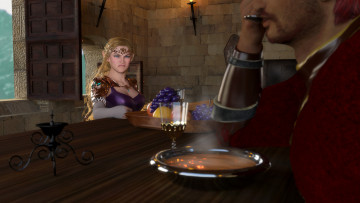 Картинка 3д+графика эльфы+ elves фон взгляд эльфийка