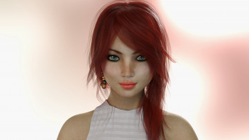 Картинка 3д+графика портрет+ portraits взгляд девушка фон