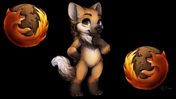 Картинка компьютеры mozilla+firefox логотип фон