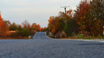 Картинка природа дороги осень шоссе