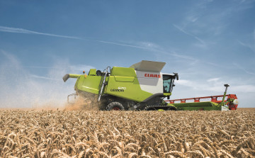 Картинка техника комбайны claas axion