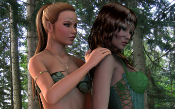 Картинка 3д+графика люди+ people фон взгляд девушка